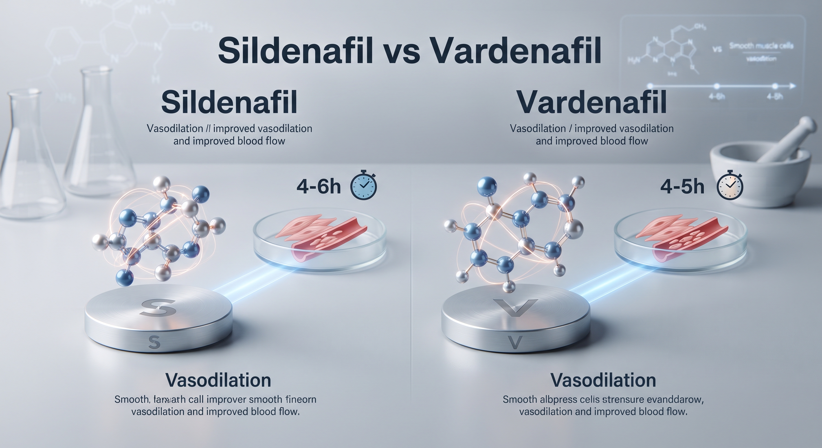 Sildenafil vs. Vardenafil: Was ist der Unterschied?